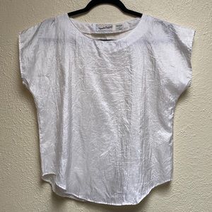 Vintage Diane Von Furstenberg white top size S